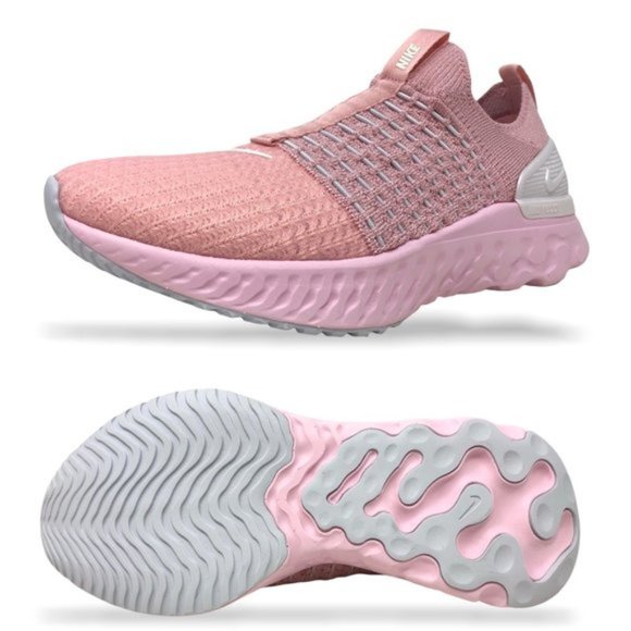 Women Nike React Phantom Run FK 2 Running Shoes Pink White DH0130 600 NEW - Picture 10 of 10